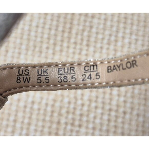 Naturalizer Baylor Silver Women's Size 8W Heels Pumps Sparkle Glitter Prom Event - Picture 14 of 14